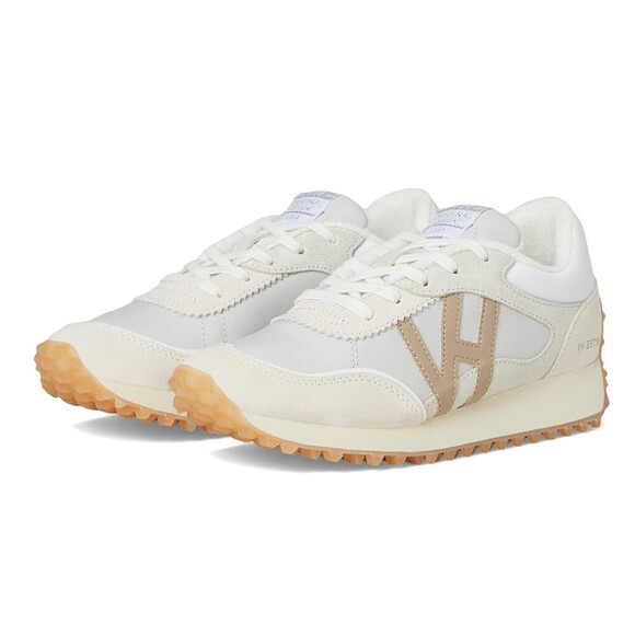 Vintage Havana Shoes - Vintage Havana Cosmic Sneaker Women's US 8 White Taupe Leather Shoes ZOGG2054